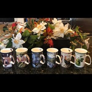 6 Elegant Ashdene Fine Bone China Teacups Unused